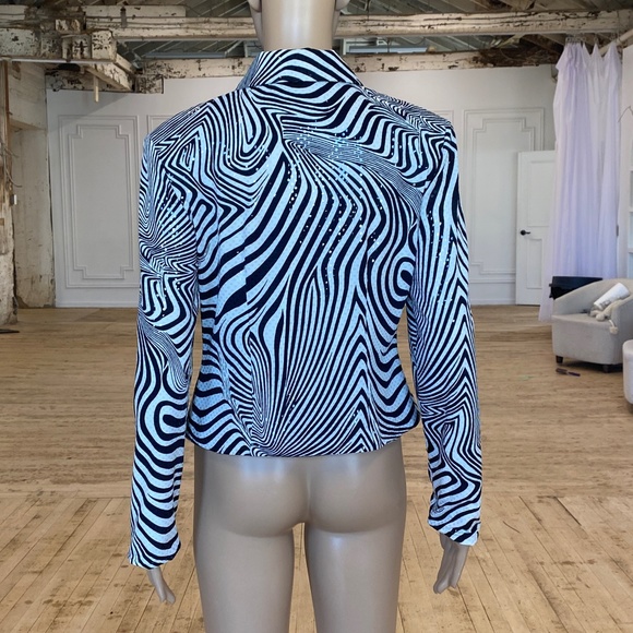 Vintage 1990's "Joseph Ribkoff" Zebra Print Blazer - Picture 9 of 11